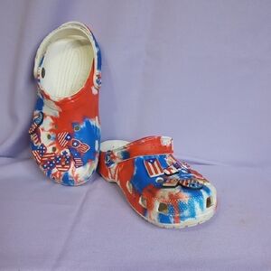 ⭐ 5 for $40 CROCS Kids Patriotic Red and Blue Clogs